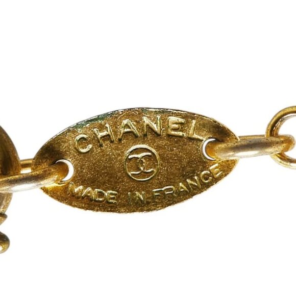 CHANEL Teardrop Pearl Long Necklace 28" Gold Tone Auth - Picture 5 of 7